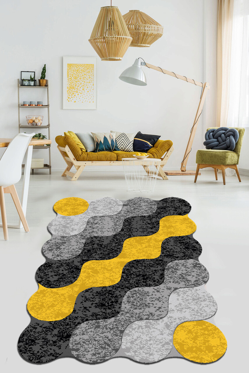 Covor, Circle Djt, 150x200 cm, Multicolor - imagine 3